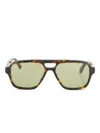 Retrosuperfuture Tortoiseshell Geometric Sunglasses In Neutral