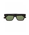 Retrosuperfuture Tortoiseshell Pattern Square Sunglasses In Black