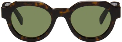 Retrosuperfuture Tortoiseshell Vostro Sunglasses In Green