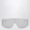 Retrosuperfuture Transparent Mask Sunglasses In White