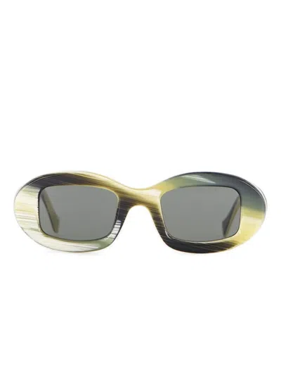 Retrosuperfuture Tutto Corno Sunglasses In Green
