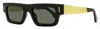 Retrosuperfuture Unisex Low-profile Sunglasses Colpo Francis 5sc Black/gold 52mm In Black