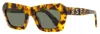 Retrosuperfuture Unisex Modern Cat Eye Sunglasses Zenya Nzh Spotted Havana 53mm In Multi