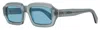 Retrosuperfuture Unisex Rectangular Sunglasses Fantasma 8l8 Matte Denim 54mm In Multi