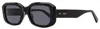 Retrosuperfuture Unisex Rectangular Sunglasses Voce Vaj Black 54mm In Multi
