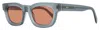 Retrosuperfuture Unisex Retro Oval Sunglasses Sempre Zq3 Matte Stoned 52mm In Gray
