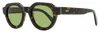 Retrosuperfuture Unisex Rounded Geometric Sunglasses Vostro 2x1 Havana 3627 51mm In Brown
