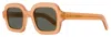 Retrosuperfuture Unisex Rounded Square Sunglasses Benz 1x2 Rusty Brown 51mm In Brown