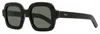 Retrosuperfuture Unisex Rounded Square Sunglasses Benz Qhb Black 51mm In Multi