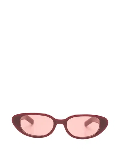 Retrosuperfuture Vega Oval-frame Sunglasses In Burgundy