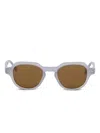 Retrosuperfuture Voce Round-frame Sunglasses In Brown