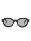 Retrosuperfuture Vostro Round-frame Sunglasses In Black