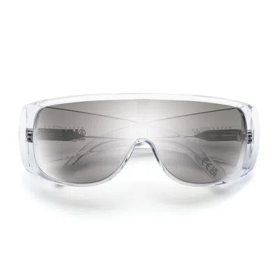 Retrosuperfuture X Maison Margiela Mm6 Mask P55 Trasperente Sunglasses In Gray