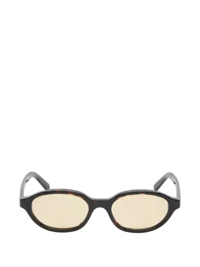Retrosuperfuture X Mm6 Oval-frame Sunglasses In Brown
