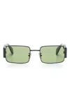 Retrosuperfuture Z Rectangle-frame Sunglasses In Green