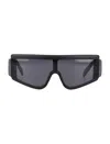 Retrosuperfuture Black Shield Sunglasses In Black