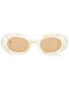 Retrosuperfuture Zion Canyon Round-frame Sunglasses In Neutrals