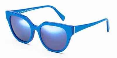 Retrosuperfuture Zizza 0ac Men's Sunglasses Blue Size 53