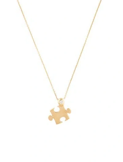 Pre-owned Retrouvai 14k Diamond Impetus Puzzle Pendant Necklace, 18" In Multicolor