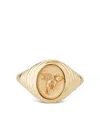 Retrouvai 14k Yellow Gold Flying Pig Fantasy Ring In Brown