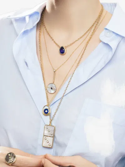 Retrouvai Tanzanite Necklace In Gold