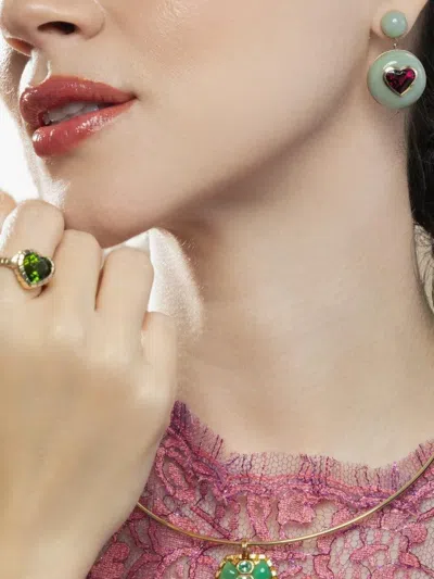 Retrouvai Tourmaline Ring In Gold