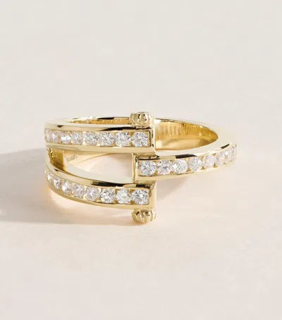 Retrouvai Retrouvaí Yellow Gold And Diamond Magna Ring
