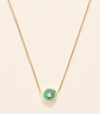 Retrouvai Retrouvaí Yellow Gold And Turquoise Compass Necklace