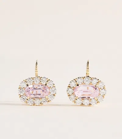 Retrouvai Retrouvaí Yellow Gold, Diamond And Kunzite Heirloom Drop Earrings