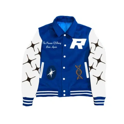 Retrovert Rebirth Varsity Jacket In Blue