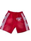 Retrovert Star Track Shorts In Red