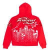Retrovert Varsity Hoodie In Red