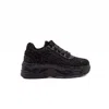 Rettrose Women's Black The Aaliyah Luxury Noir Suede Handmade Embellished Trainers In Black