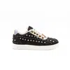 Rettrose Women's Grey The Charlie Luxury Slate Suede Handmade Embellished Tennis Shoe In Grey