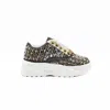 Rettrose Women's Grey The Mia Luxury Slate Suede Handmade Embellished Trainers In Grey