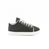 Rettrose Women's Grey The Peyton Luxury Slate Suede Handmade Embellished Tennis Shoe In Grey
