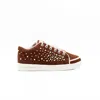 Rettrose Women's Neutrals The Jade Luxury Desert Storm Canvas Handmade Embellished Tennis Shoe In Black