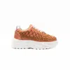 Rettrose Women's Pink / Purple The Samantha Luxury Dark Nude Satin Handmade Embellished Trainers In Pink/purple