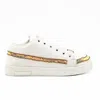 Rettrose Women's Ramona Luxury White Canvas Handmade Embellished Tennis Shoe In White