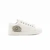 Rettrose Women's Red The Gabriella Luxury White Canvas Handmade Embellished Tennis Shoe In Red