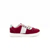 Rettrose Women's Red The Sienna Luxury Ruby Satin Handmade Embellished Tennis Shoe In Red