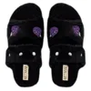 Rettrose Women's The Ada Black Luxury Plush Diamanté Embellished Handmade Slipper In Black