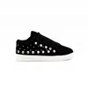 Rettrose Women's The Bella Luxury Black Canvas Handmade Embellished Tennis Shoe In Black