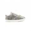 Rettrose Women's The Brielle Luxury Silver Satin Handmade Embellished Tennis Shoe In Silver