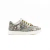 Rettrose Women's The Cora Luxury Grey Satin Handmade Embellished Tennis Shoe In Grey