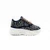 Rettrose Women's The Mia Luxury Dusky Blue Suede Handmade Embellished Trainers In Blue