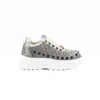 Rettrose Women's The Remi Luxury Silver Satin Handmade Embellished Trainers In Silver