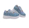 Rettrose Women's The Sofia Luxury Dusky Blue Satin Handmade Embellished Trainers In Blue