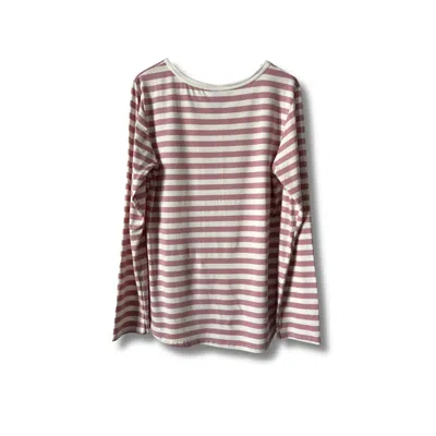 Reunion Home Women's Grandpa Stripe Longsleeve T-shirt - Pink
