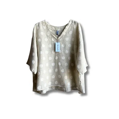 Reunion Home Women's Salento Dot Blouse - Neutrals In Gray
